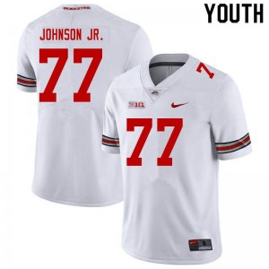 Youth Ohio State Buckeyes #77 Paris Johnson Jr. White Nike NCAA College Football Jersey New Arrival KME8544QW